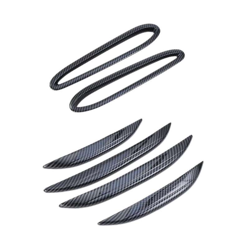 Car Front Rear Fog Light Lamp Eyebrow Frame Trim Cover Sticker for Glc Class X254 2023 (carbon)