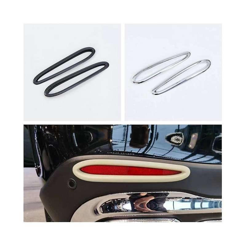Car Front Rear Fog Light Lamp Eyebrow Frame Trim Cover Sticker for Glc Class X254 2023 (carbon)