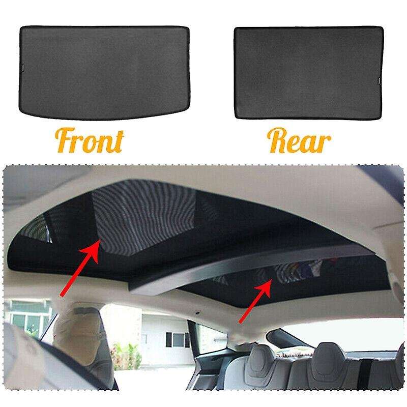 Car Front Rear Sunroof Skylight Shading Net Sun Shades Glass Roof Sunshade Triangular Window Sunshad