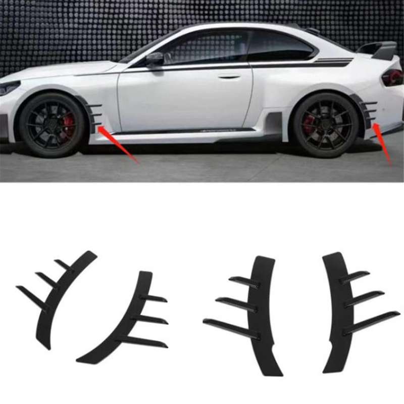 Car Front Rear Wheel Eyebrows Trim Stickers Spoiler Trims for M2 G87 MP Style 2023-2024 Car Accessor