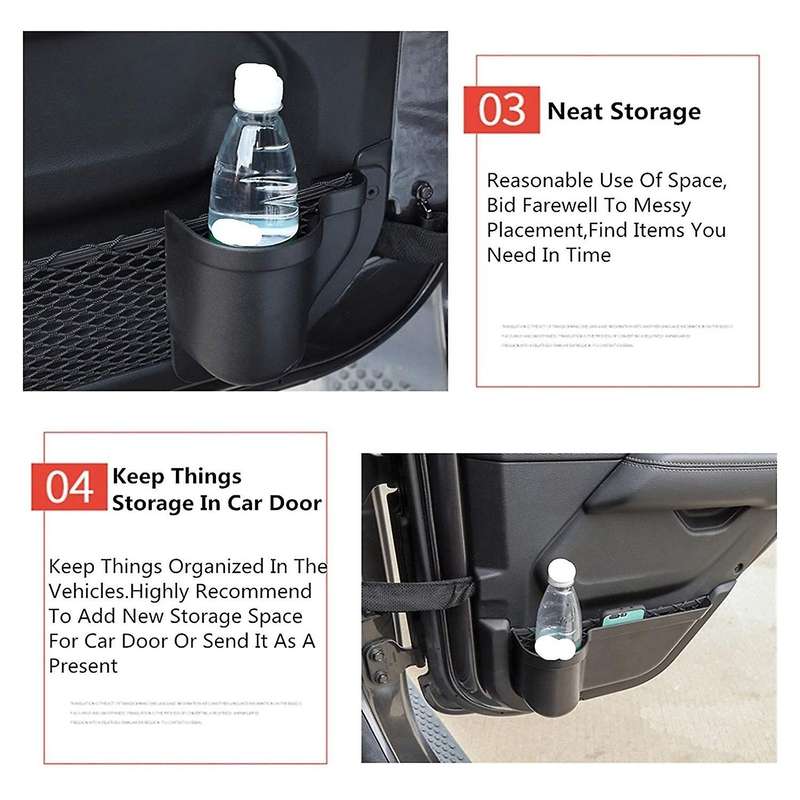 Car Front Rear Side Door Storage Box Tray for Wrangler 2018 2019