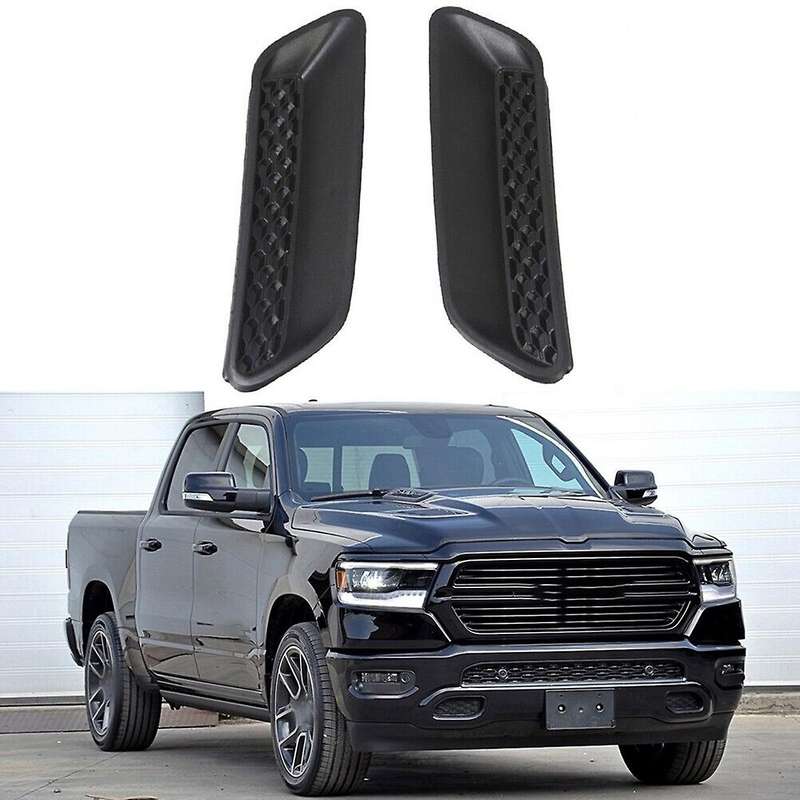 Car Front Right & Left Side Hood Bezel Grille Cover Sport for Ram 1500 2010-2021 68324991aa & 683249