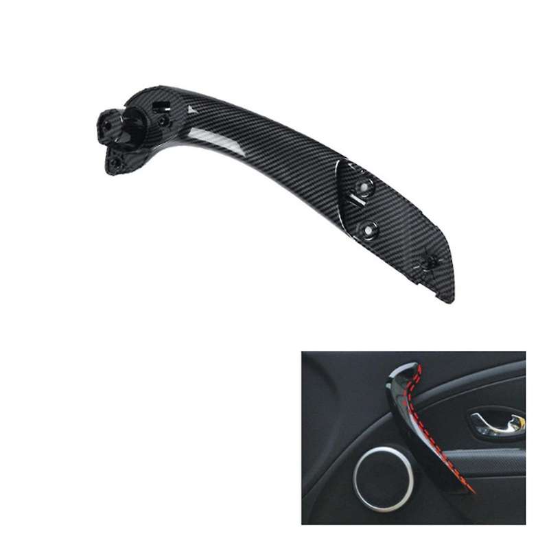 Car Front Right Inner Door Handle for 3 2008-2016 Door Armrest Inner Side Bracket Carbon Fiber Patt
