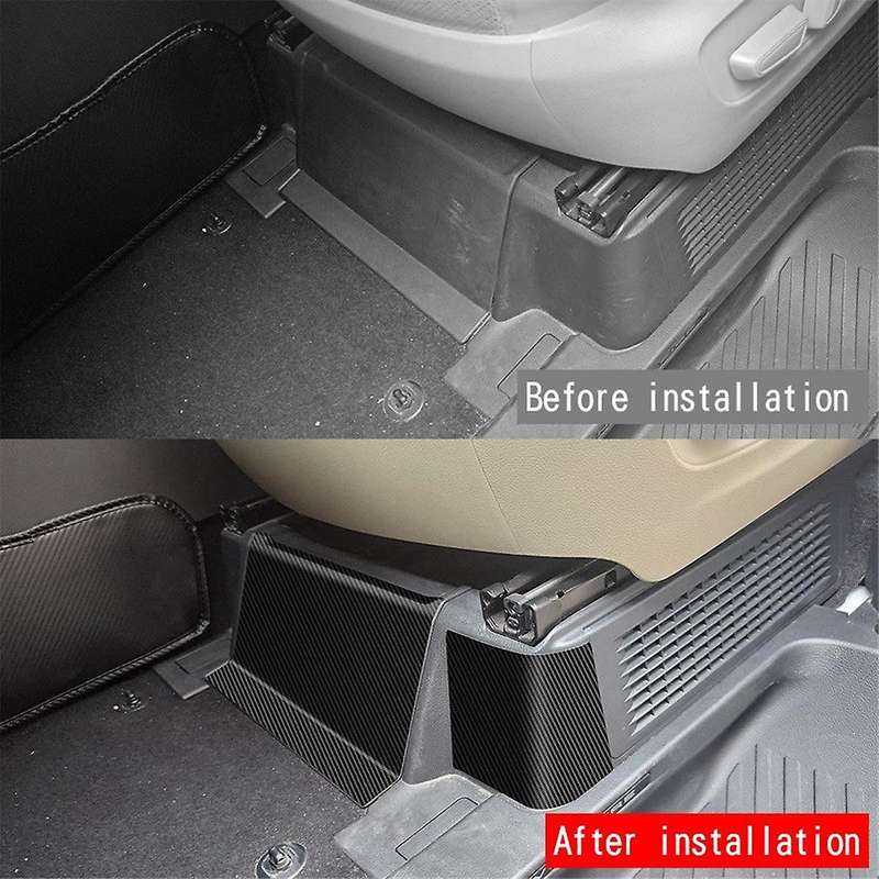 Car Front Seat Base Leather Anti-Kick Panel Trim Stickers for ALPHARD/VELLFIRE 40 Series 2023+