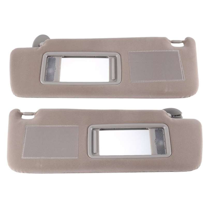 Car Front Sunvisor Sun Visors with Mirrors & LED Lights for LAND CRUISER J12 LC120 2002-2009