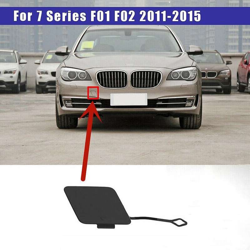 Car Front Tow Eye Hook Cover 51117335048 for 7 Series F01 F02 2011-2015 Bumper Towing Replacement S