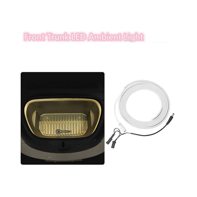 Car Front Trunk Led Surround Lighting Strip Cargo Area Light Kits for Model 3 Model Y 2021-2023 - W