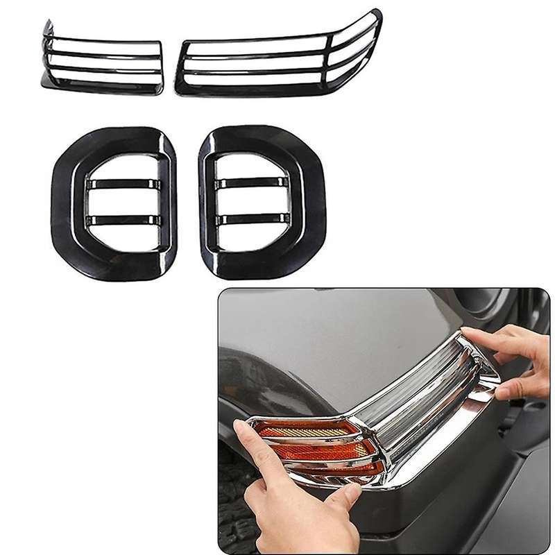 Car Front Wheel Eyebrow Light Side Rearview Mirror Turn Signal Decoration Cover for Wrangler JL JT 2
