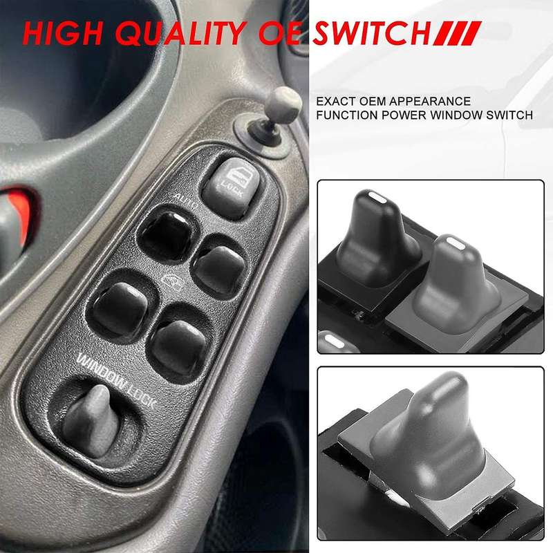 Car Front Window Switch Driver Left for Grand Am Sedan 1996-2005 22588178 22624807
