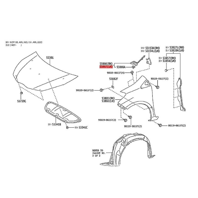 Car Front Windshield Water Collection Cap Cowl Wiper Seal Cover Deflector for Yaris 2012-2015