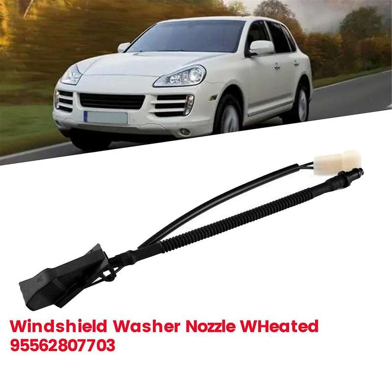 Car Front Windshield Washer Nozzle with Heated 95562807703 for 2007-2010 Hood Windscreen Water Spra