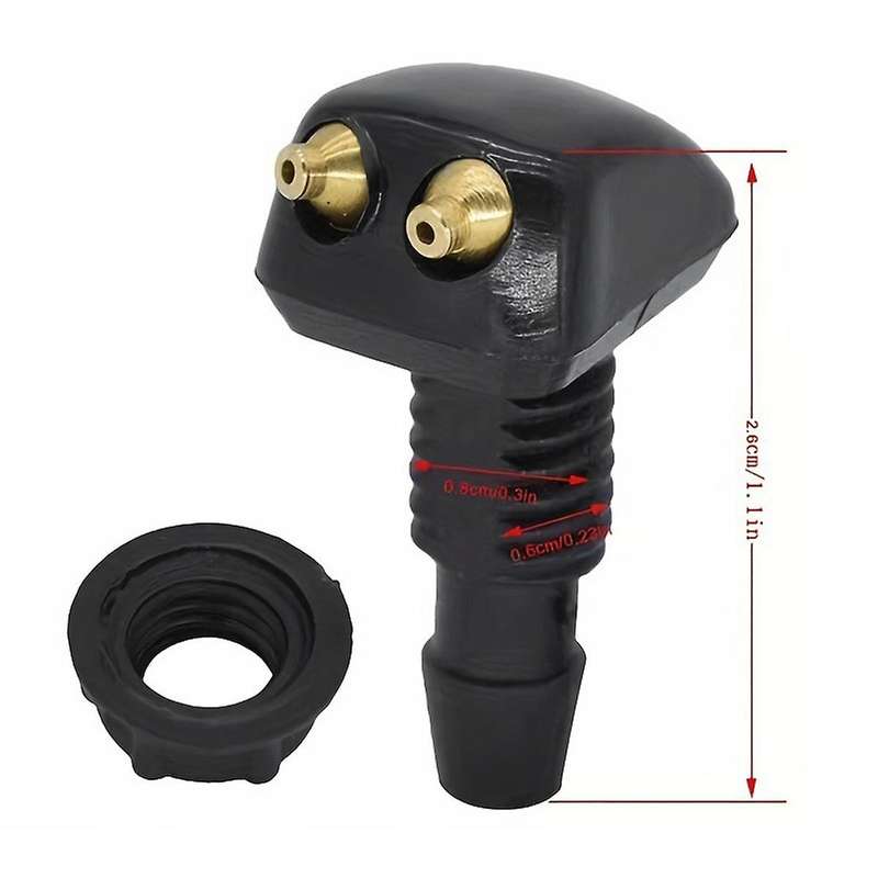 Car Front Windshield Universal Washer Wiper Water Spray Nozzle with Install Buckle