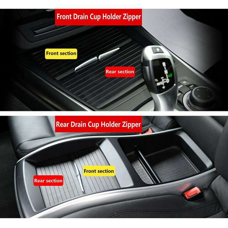 Car Front/rear Section Centre Console Cup Holder Roller Blind Cover for -bmw X5 X6 E70 E71 2007-201