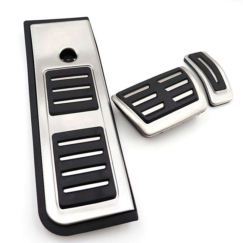 Car Fuel Brake Foot Rest AT Pedals Plate Accelerator Brake Pedal Pads Stickers for  A6 C8 Type 4K Ab