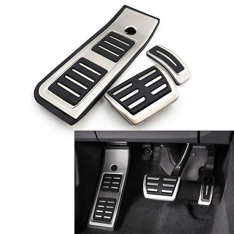Car Fuel Brake Foot Rest AT Pedals Plate Accelerator Brake Pedal Pads Stickers for  A6 C8 Type 4K Ab