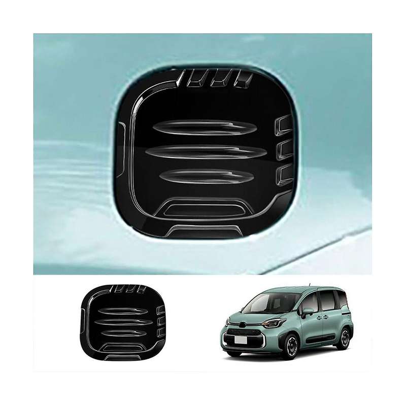 Car Fuel Tank Cap Cover Oil Fuel Cap Protective for SIENTA 10 Series 2022 2023 Bright Black