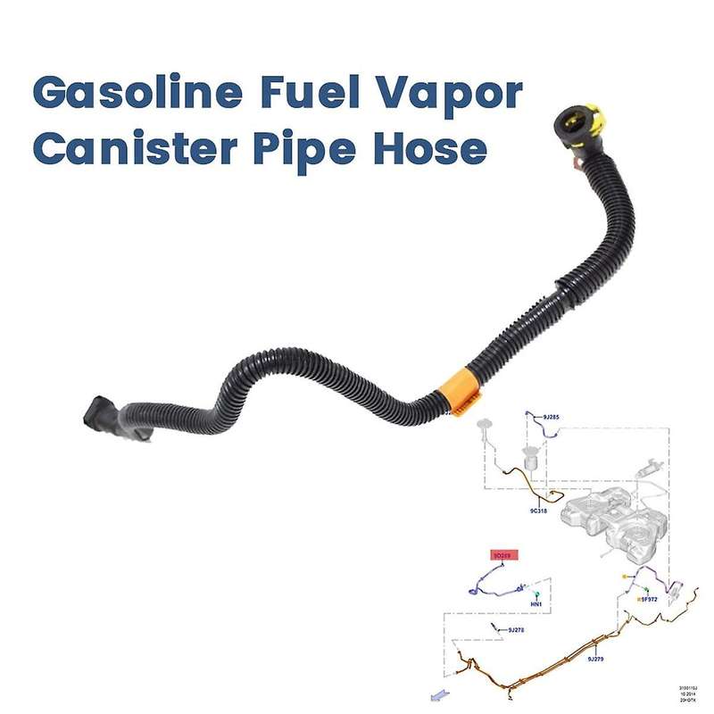 Car Fuel Vapor Canister Pipe Hose F2G3-9D289- for Edge 2.0l 2015-2021 Gasoline Vapor Canister Hose F