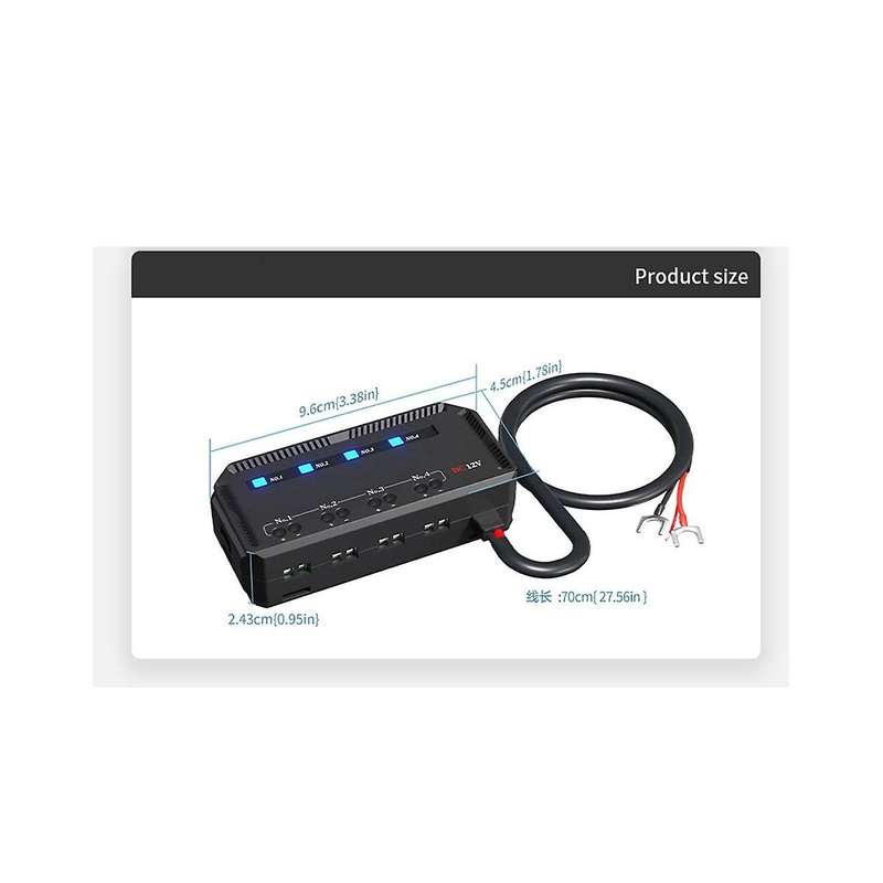 Car Fuse Box LED Indicator Waterproof Fuse Junction Box 12V Suitable for Car Motorcycle Electric Veh