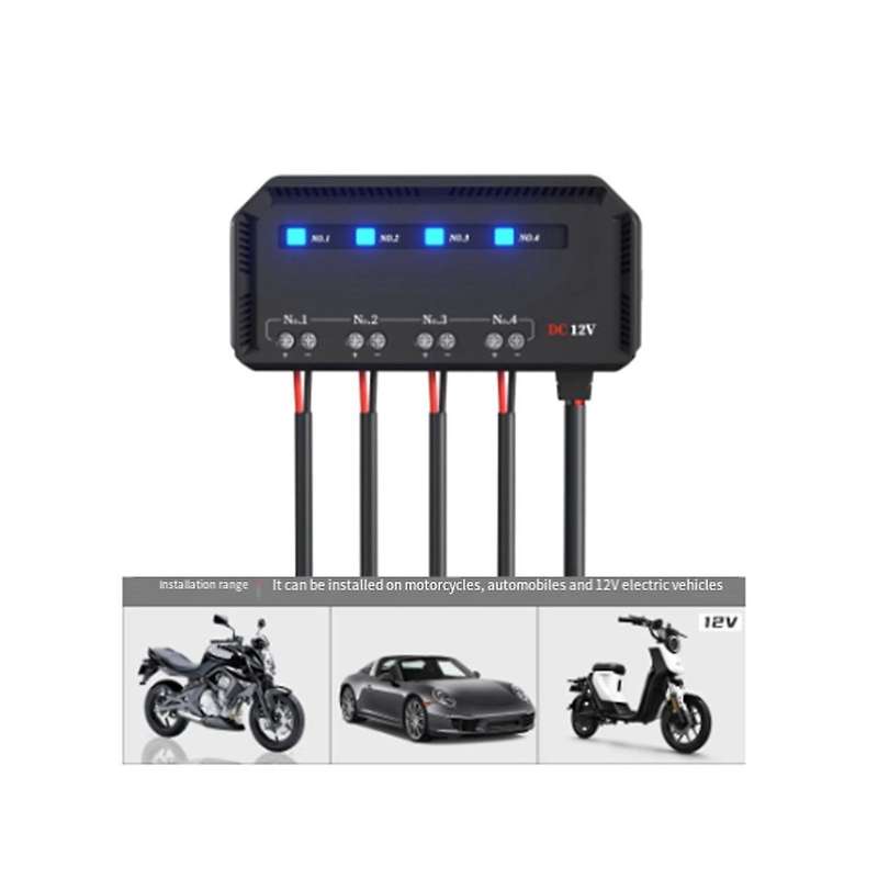 Car Fuse Box LED Indicator Waterproof Fuse Junction Box 12V Suitable for Car Motorcycle Electric Veh