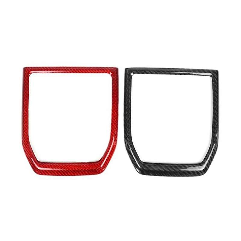 Car Gear Panel Cover Interior Trim for Carbon Fiber Accessories for 2022 2023 (Red Carbon Fiber)
