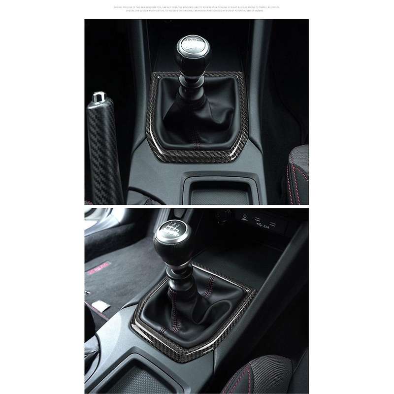 Car Gear Panel Cover Interior Trim for Carbon Fiber Accessories for 2022 2023 (Red Carbon Fiber)