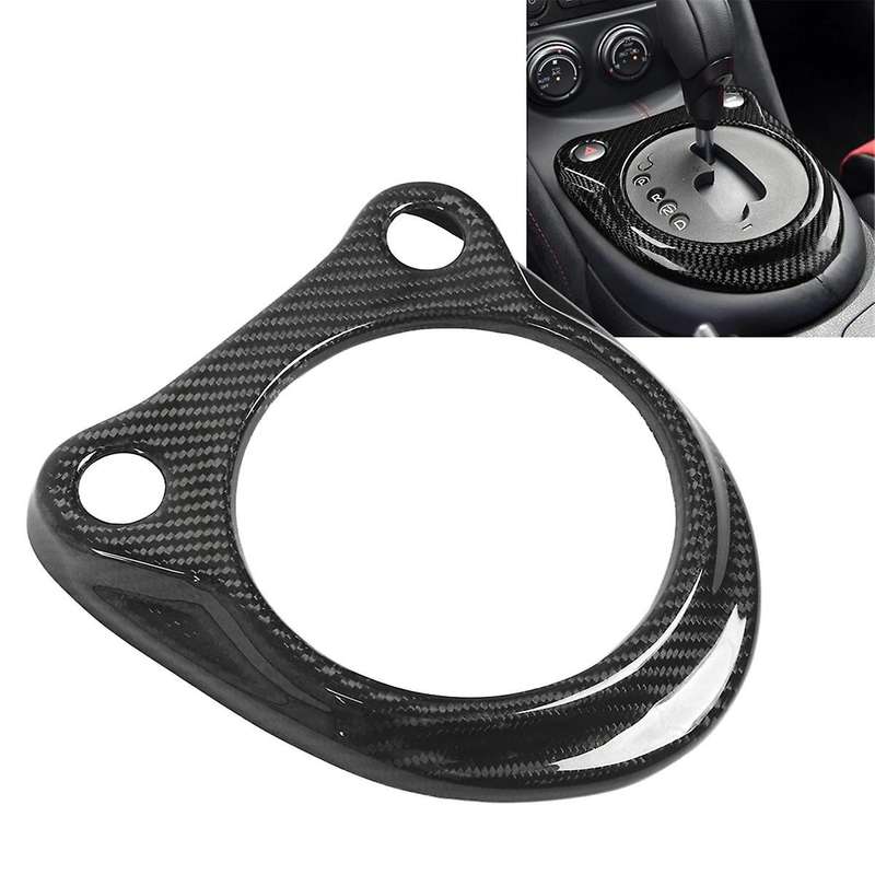 Car Gear Panel Bezel Trim Gear Panel Trim Carbon Fiber Gear Shifter Panel Cover for 370Z Z34 Automat