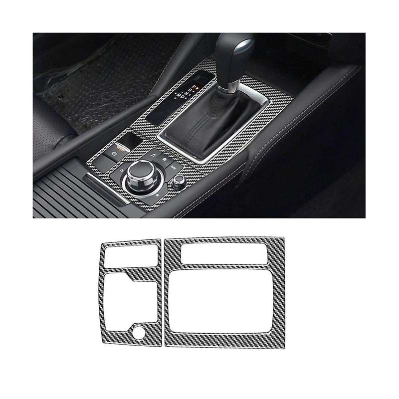 Car Gear Panel Cover Stickers Trim Decoration Soft Carbon Fiber for 3 Axela 2017 2018 Lhd Accessori