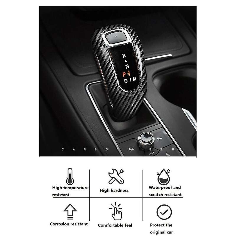 Car Gear Shift Head Cover for Ct6 Xt4 2019 2020 Carbon Fiber Gear Shift Knob Trim Frame Decorative A