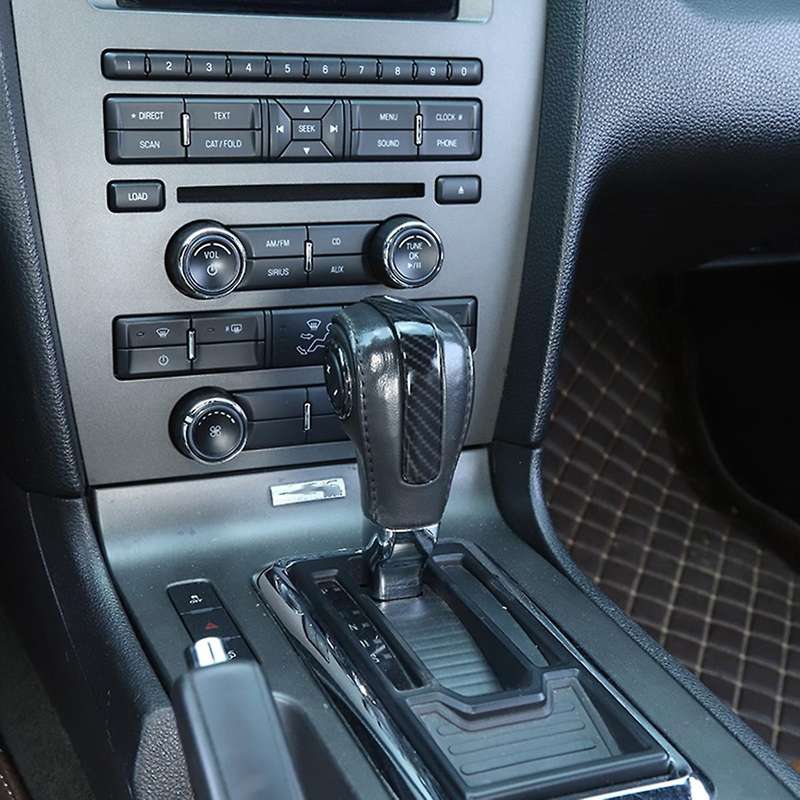 Car Gear Shift Head Decoration Cover Trim ABS Interior Accessories for 2010-2014 (Carbon Fiber)