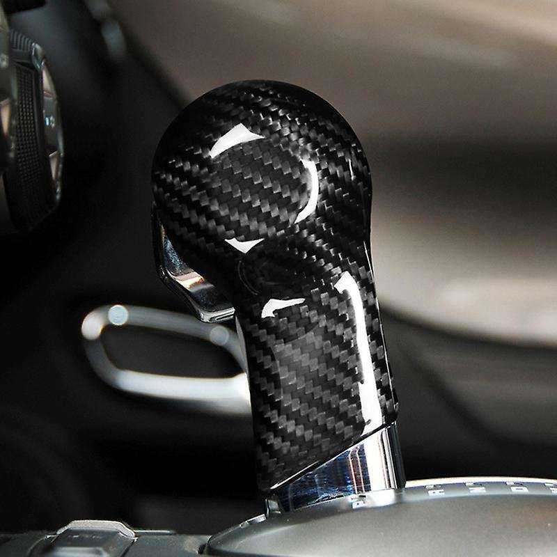 Car Gear Shift Knob Cover Interior Trim Accessories for 2010-2015 Carbon Fiber