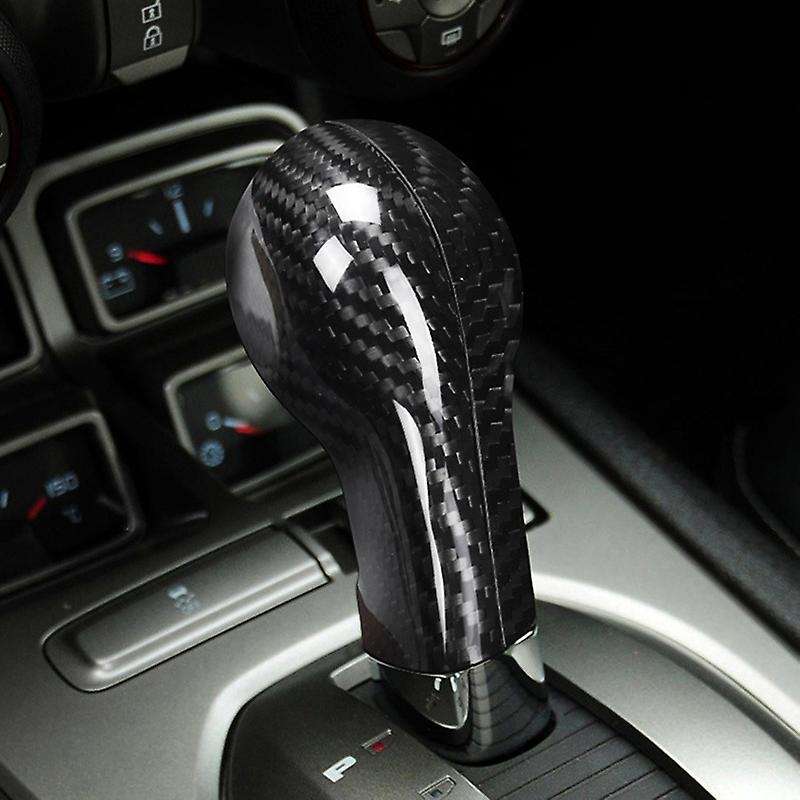 Car Gear Shift Knob Cover Interior Trim Accessories for 2010-2015 Carbon Fiber