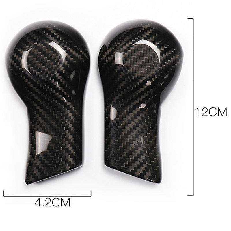 Car Gear Shift Knob Cover Interior Trim Accessories for 2010-2015 Carbon Fiber