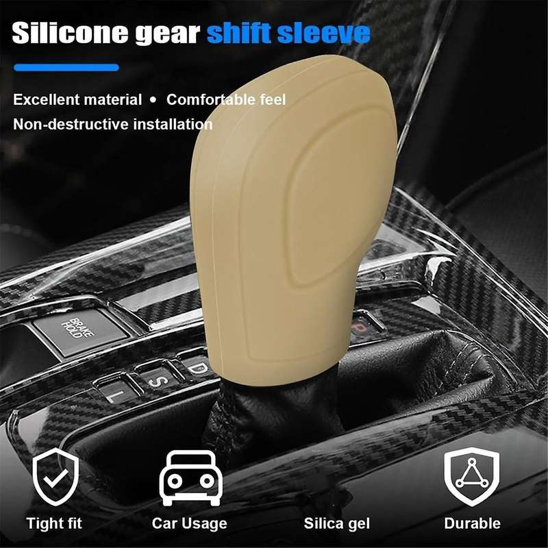 Car Gear Shift Knob Cover, Anti- Auto Knob Gear Stick Protector, Universal Vehicle Interior Accessor