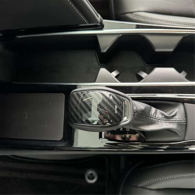 Car Gear Shift Knob Cover Trim Moulding for 2024 2025 Accessories Carbon Fiber