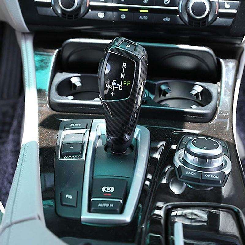 Car Gear Shift Knob Cover Trim Carbon Fiber Compatible BMW F20 F30 F31