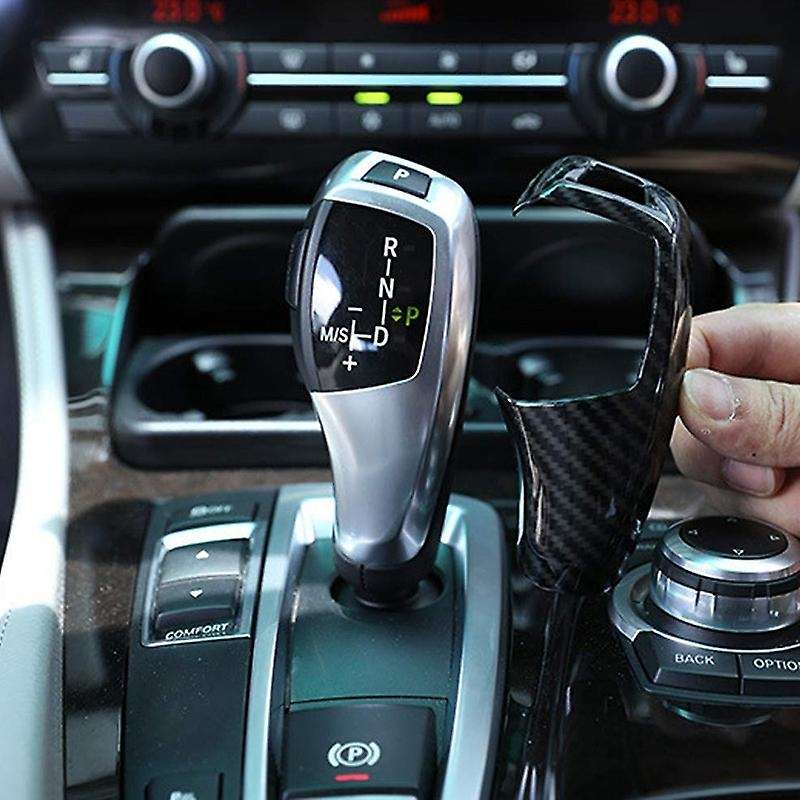 Car Gear Shift Knob Cover Trim Carbon Fiber Compatible BMW F20 F30 F31
