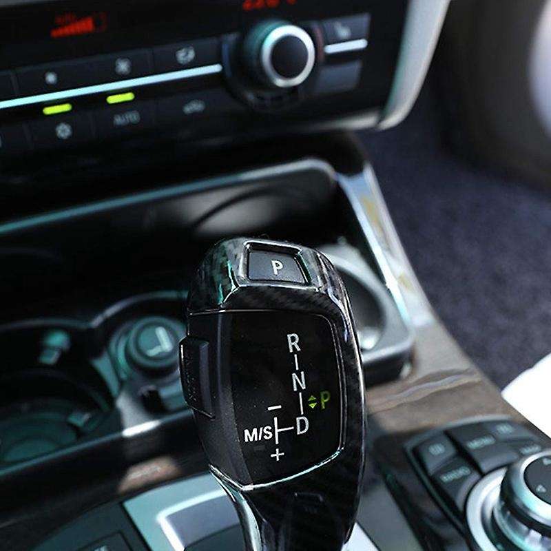 Car Gear Shift Knob Cover Trim Carbon Fiber Compatible BMW F20 F30 F31