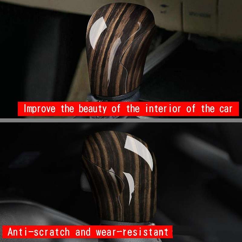 Car Gear Shift Knob Head Cover Decoration Sticker for Mahogany Color