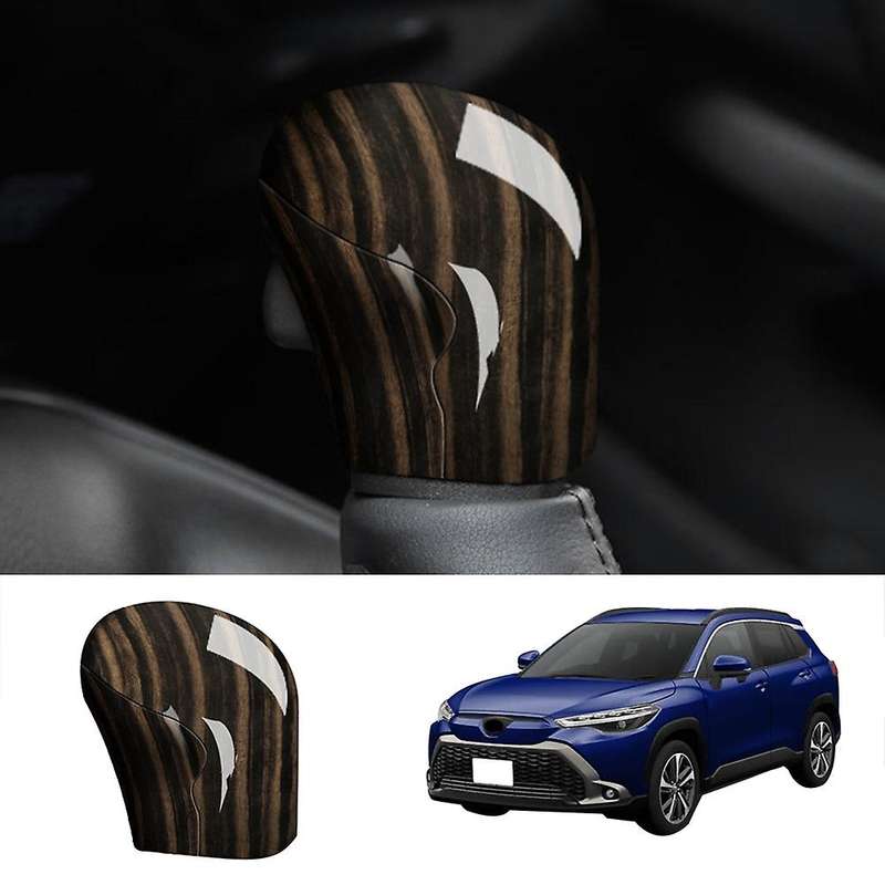 Car Gear Shift Knob Head Cover Decoration Sticker for Mahogany Color
