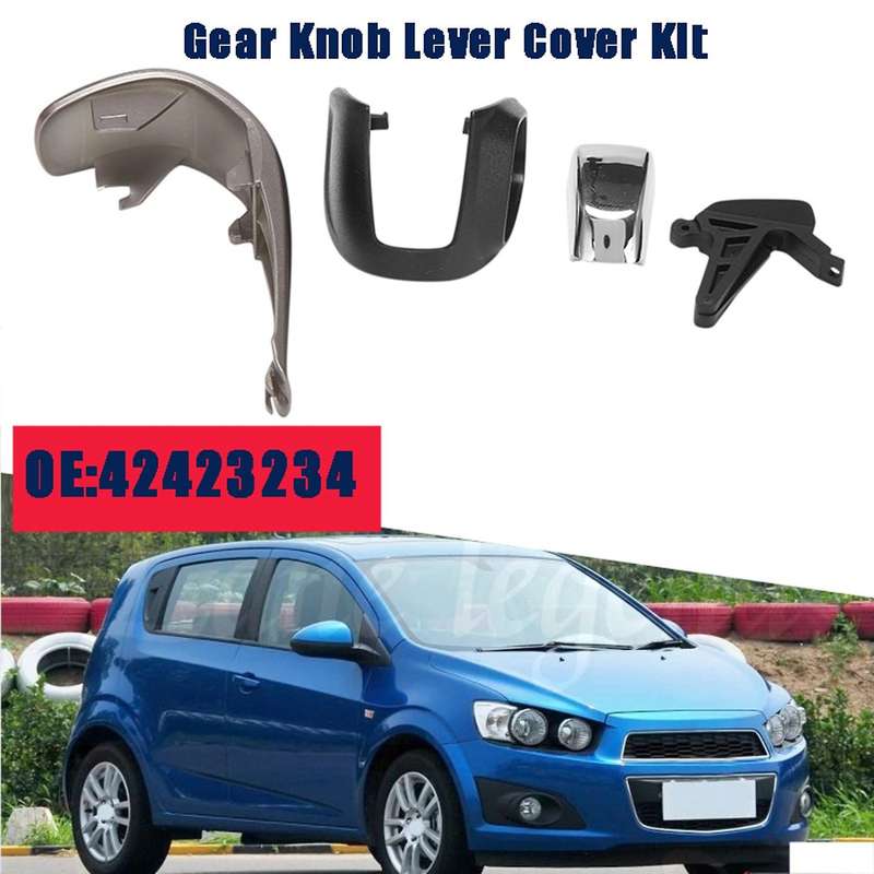 Car Gear Shift Knob Lever Cover Kit for  Aveo 2012-2016 42423234