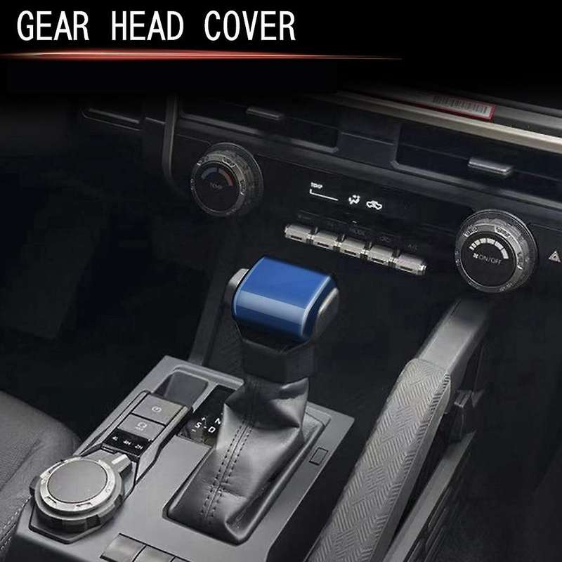 Car Gear Shift Knob Head Trim Cover Sticker Car Interior Accessories for 2024 Blue