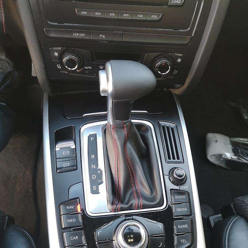 Car Gear Shift Knob with Black Leather Boot for- A3 A4 B8 A5 A6 C6 Q5 2009-2013 4G1713139R
