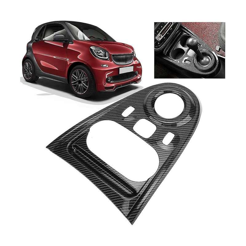 Car Gear Shift Panel Cover Trim for Smart Fortwo/ 453 2015-2021 Accessories ,ABS Carbon Fiber