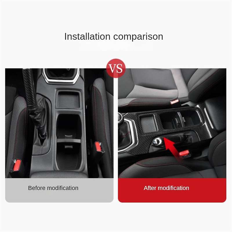 Car Gear Shift Panel Trim Really Carbon Fiber Sticker for 2022 2023 Decorative Strip