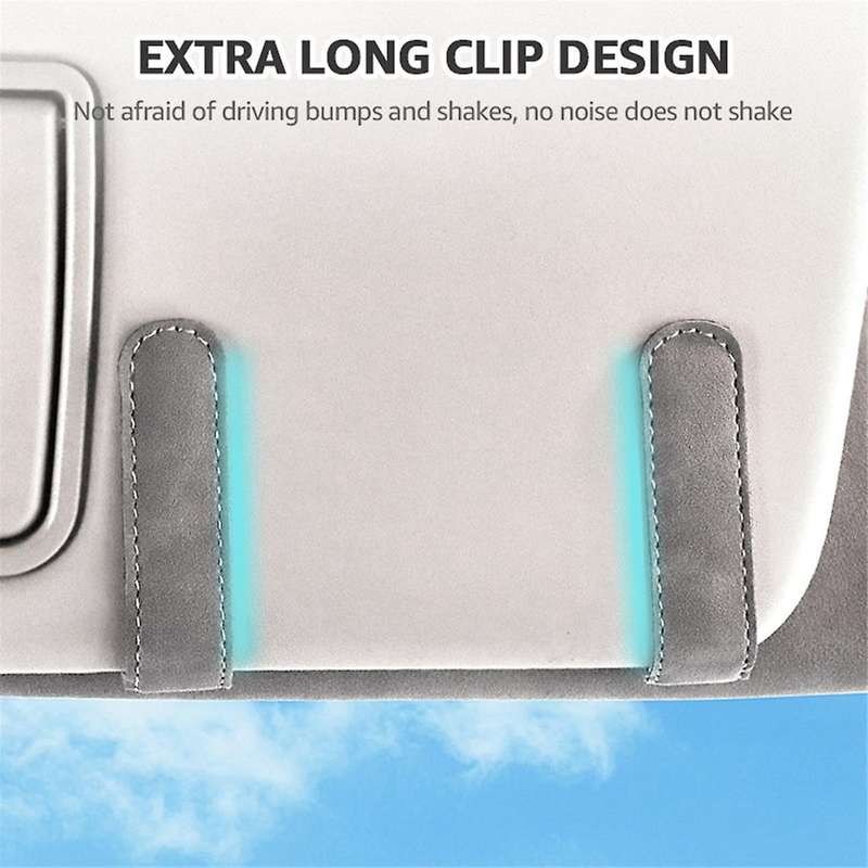 Car Glasses Eyeglasses Holder Car Glasses Sunglasses Case Suede Sun Glasses Clip Storage Accesorios