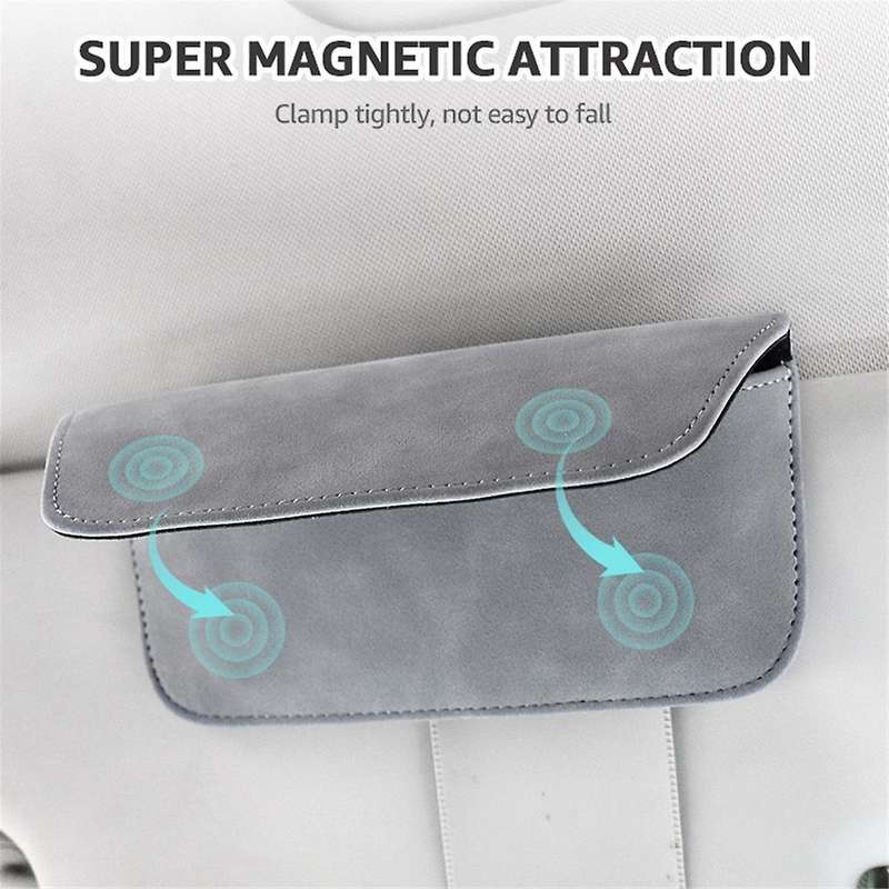 Car Glasses Eyeglasses Holder Car Glasses Sunglasses Case Suede Sun Glasses Clip Storage Accesorios