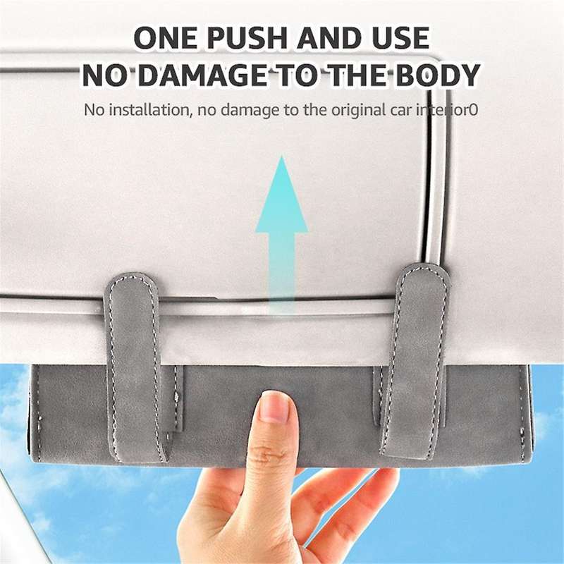 Car Glasses Eyeglasses Holder Car Glasses Sunglasses Case Suede Sun Glasses Clip Storage Accesorios