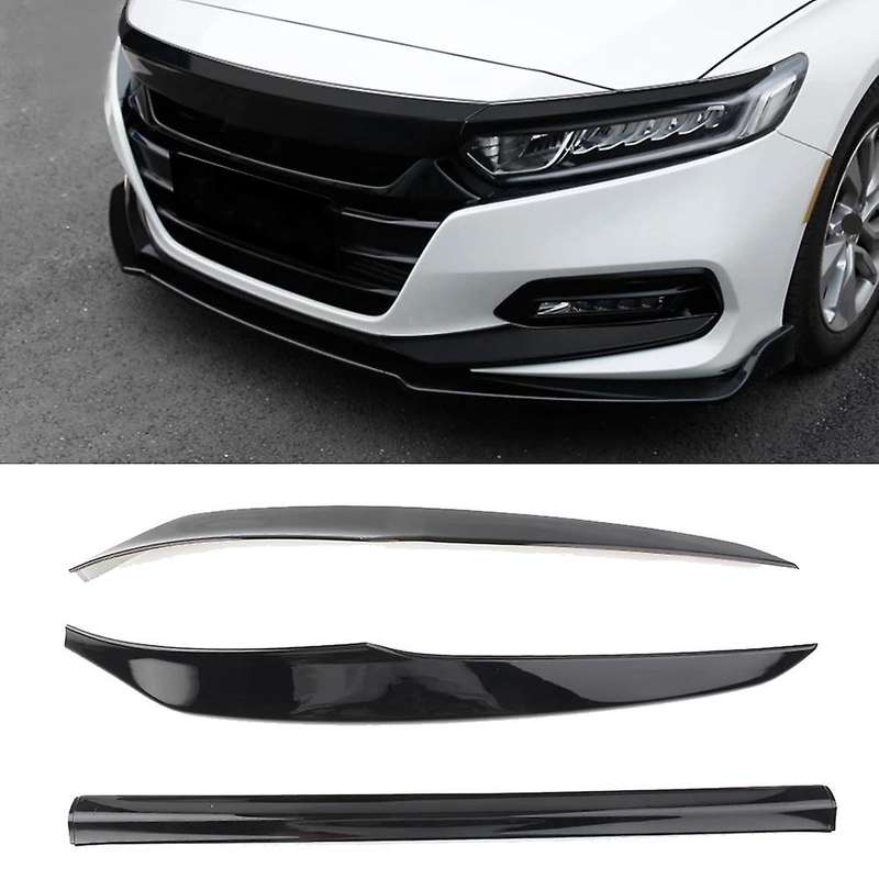 Car Gloss Black Front Bumper Lip Protective for Accord 2018 2019 2020
