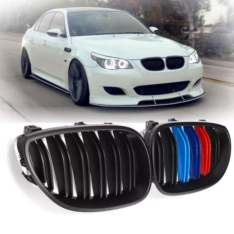 Car Gloss Black Front Hood Kidney Double Grill Mesh Sport Grills for  E60 E61 5 Series M5 04-09 M S