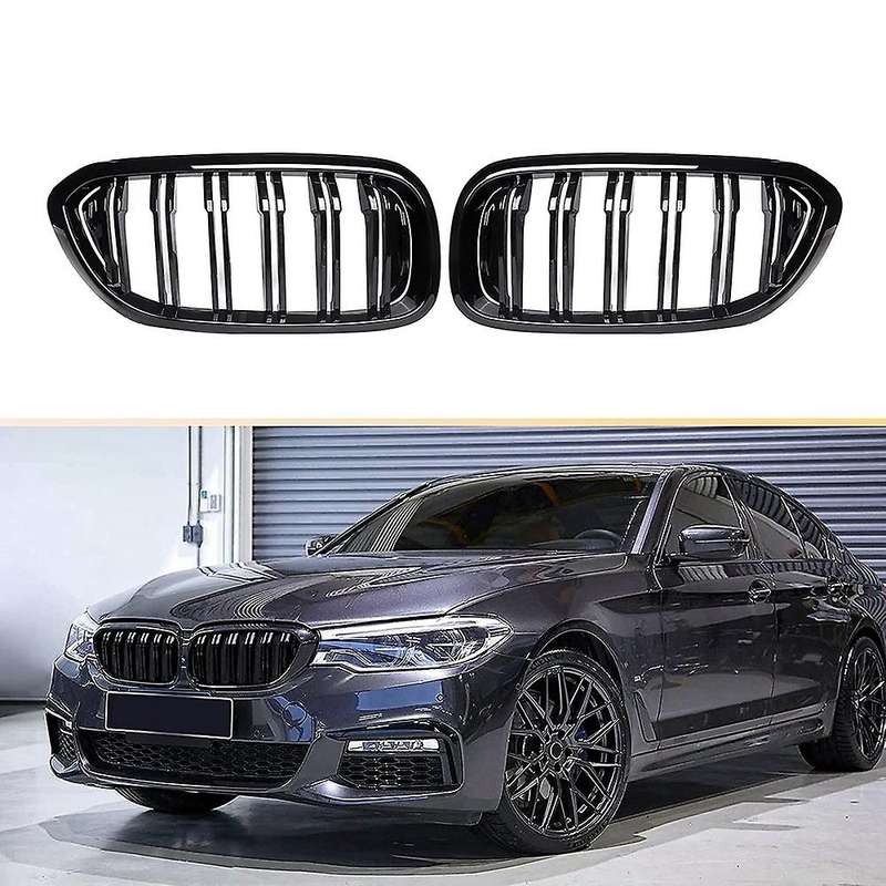 Car Gloss Black Front Kidney Grill Grille for 5 Series G30 G31 G38 M5 520I 523I 528I 530I 535I 550I